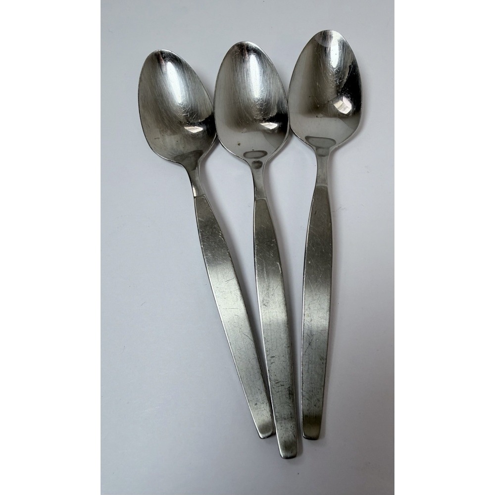 Oneida Community FROSTFIRE Stainless 3 Teaspoons Satin Flatware - 6 1/8"